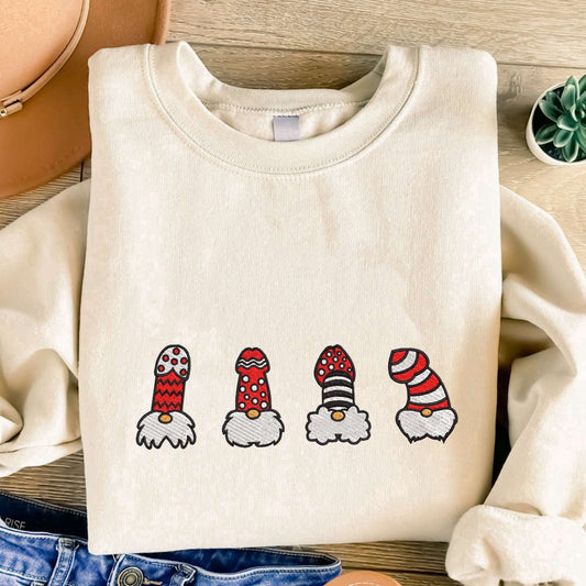Eembroidered Custom Sweatshirts, Dirty Ugly Christmas Embroidered Sweatshirt, Naughty Christmas Sweatshirt For Family, Christmas Gift