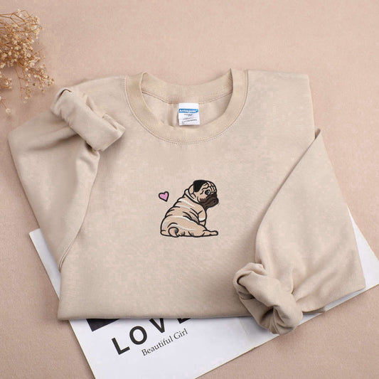 Eembroidered Custom Sweatshirts, Dog Sweatshirt, Dog Sweatshirt, Embroidered Sweatshirt, Gift For Family, Christmas Gift