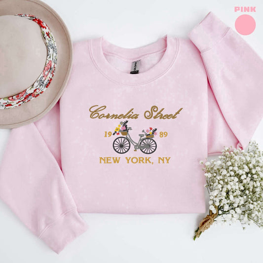 Eembroidered Custom Sweatshirts, Embroidered Cornelia Street Sweatshirt, New York Sweater For Men And Women, Christmas Gift