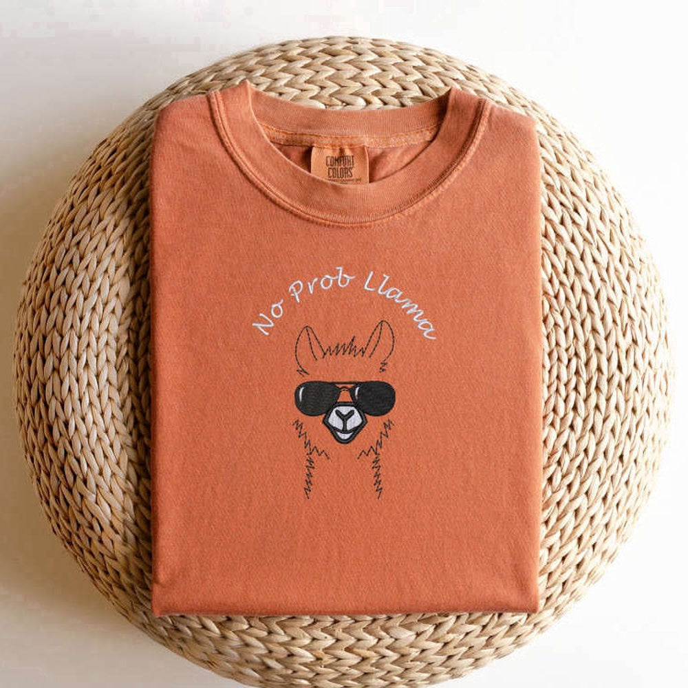 Eembroidered Custom Sweatshirts, Embroidered Funny Lama Comfort Colors Sweatshirt, Best Gift For Family, Christmas Gift