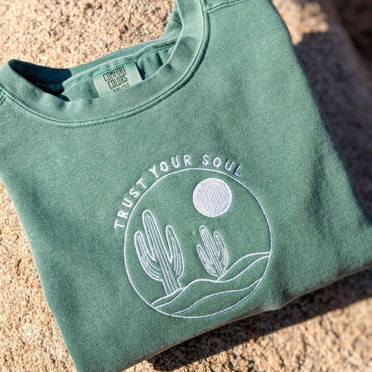 Eembroidered Custom Sweatshirts, Mental Health Trust Your Soul Embroidered Sweatshirt For Men And Women, Christmas Gift