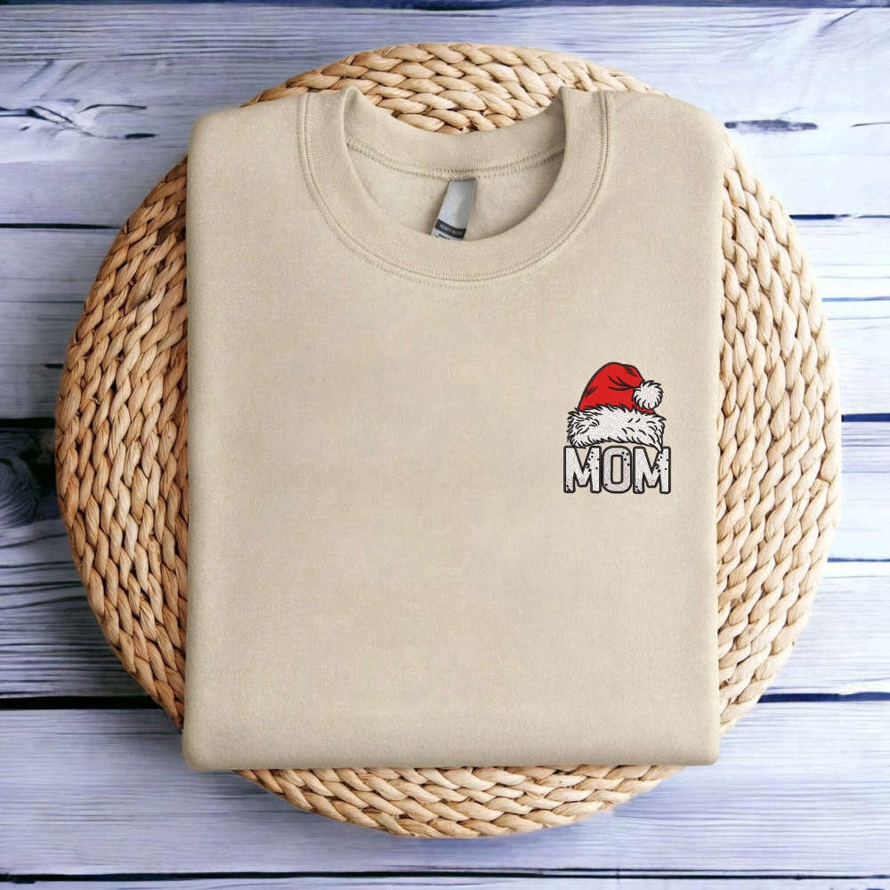 Eembroidered Custom Sweatshirts, Mom Christmas Sweatshirt For Christmas, Christmas Gift