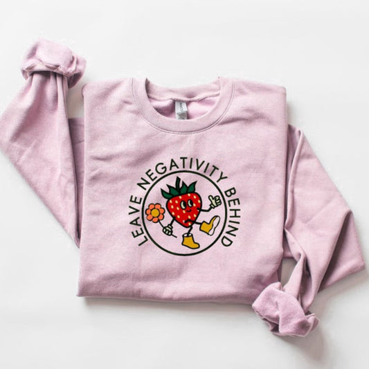 Eembroidered Custom Sweatshirts, Strawberry Embroidered Sweatshirt 2D Crewneck Sweatshirt For Men And Women, Christmas Gift