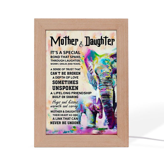 Elephant Mother Daughter It'S A Special Bond That Spans Frame Lamp, Mother's Day Night Light, Best Mom Ever, Gift For Mom