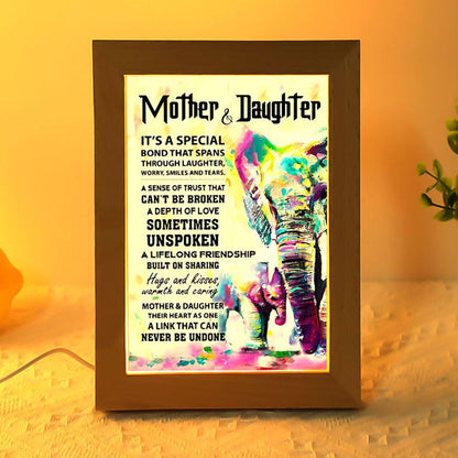 Elephant Mother Daughter It'S A Special Bond That Spans Frame Lamp, Mother's Day Night Light, Best Mom Ever, Gift For Mom