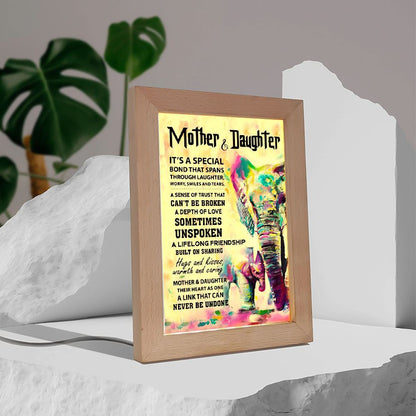 Elephant Mother Daughter It'S A Special Bond That Spans Frame Lamp, Mother's Day Night Light, Best Mom Ever, Gift For Mom