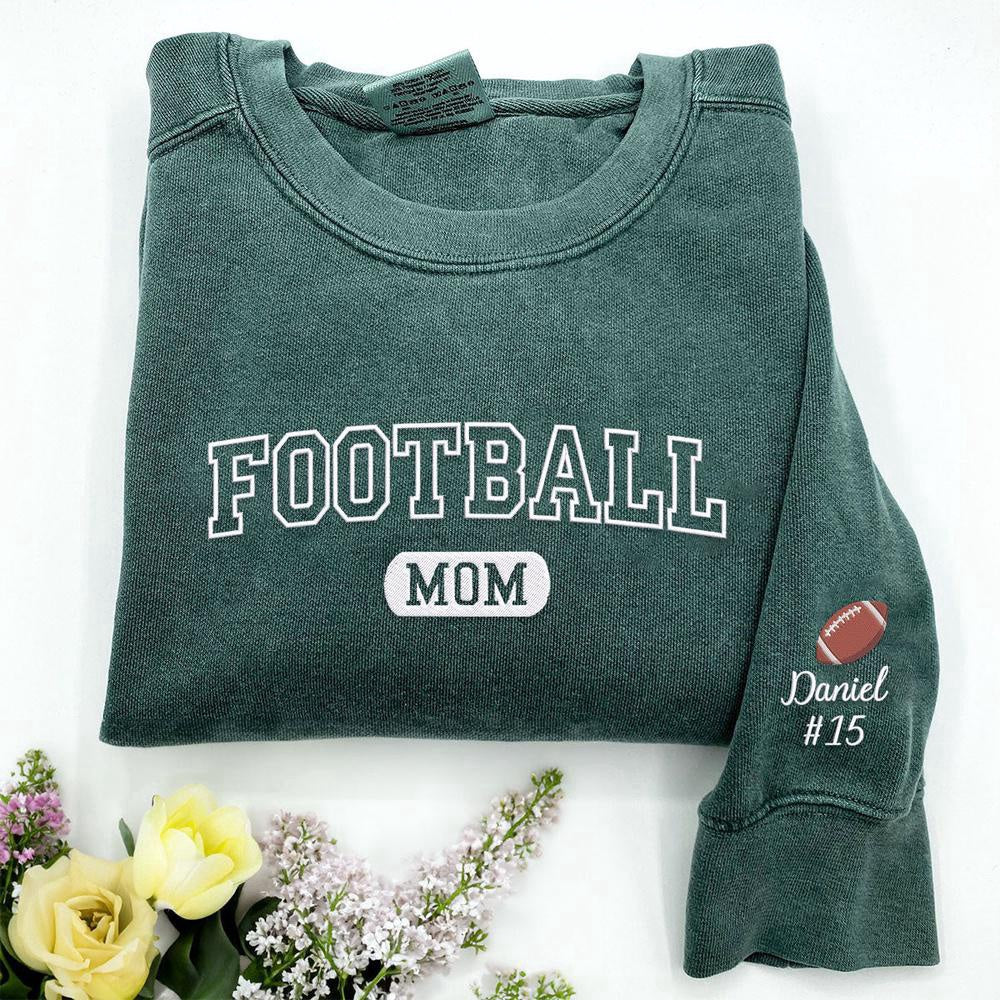 Embroidered Christmas Sweatshirts, Embroidered Football Mom Sweatshirt