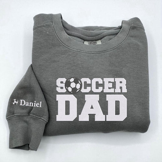 Embroidered Christmas Sweatshirts, Embroidered Soccer Dad Sweatshirt