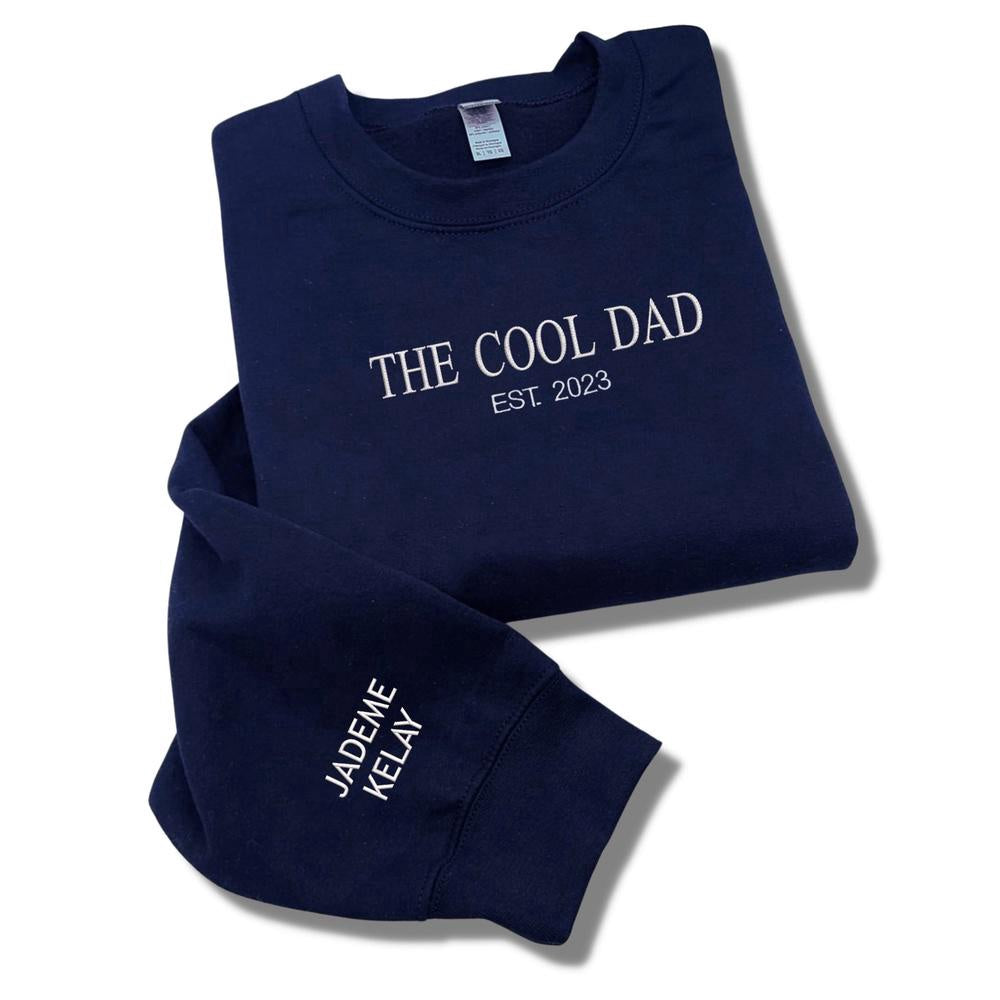 Embroidered Christmas Sweatshirts, The Cool Uncle Sweatshirt, Uncle Sweatshirt Embroidered, Best Father'S Day Gifts