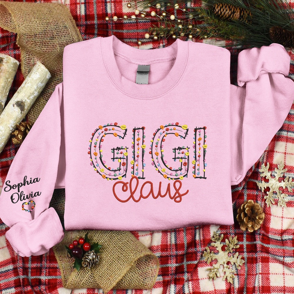 Embroidered Sweatshirt, Christmas Sweatshirt Embroidery Gift Grandma, Gigi