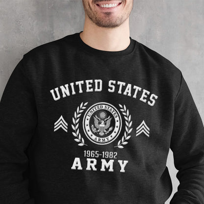 Embroidered Sweatshirt, Customization US Veteran Embroidered Sweatshirt, Gift For Dad