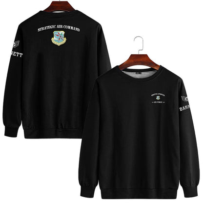 Embroidered Sweatshirt, Customized USAF Insignias Embroidered Sweatshirt, Gift For Dad