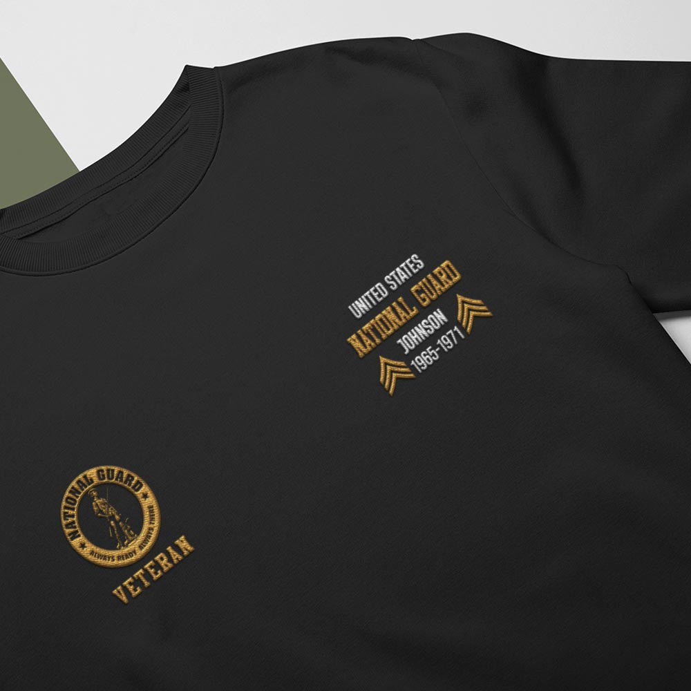 Embroidered Sweatshirt, Customized US All Other Branches Of Service Proudly Served Embroidered Sweatshirt, Gift For Dad