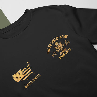 Embroidered Sweatshirt, Customized US Flag Veteran Embroidered Sweatshirt, Gift For Dad