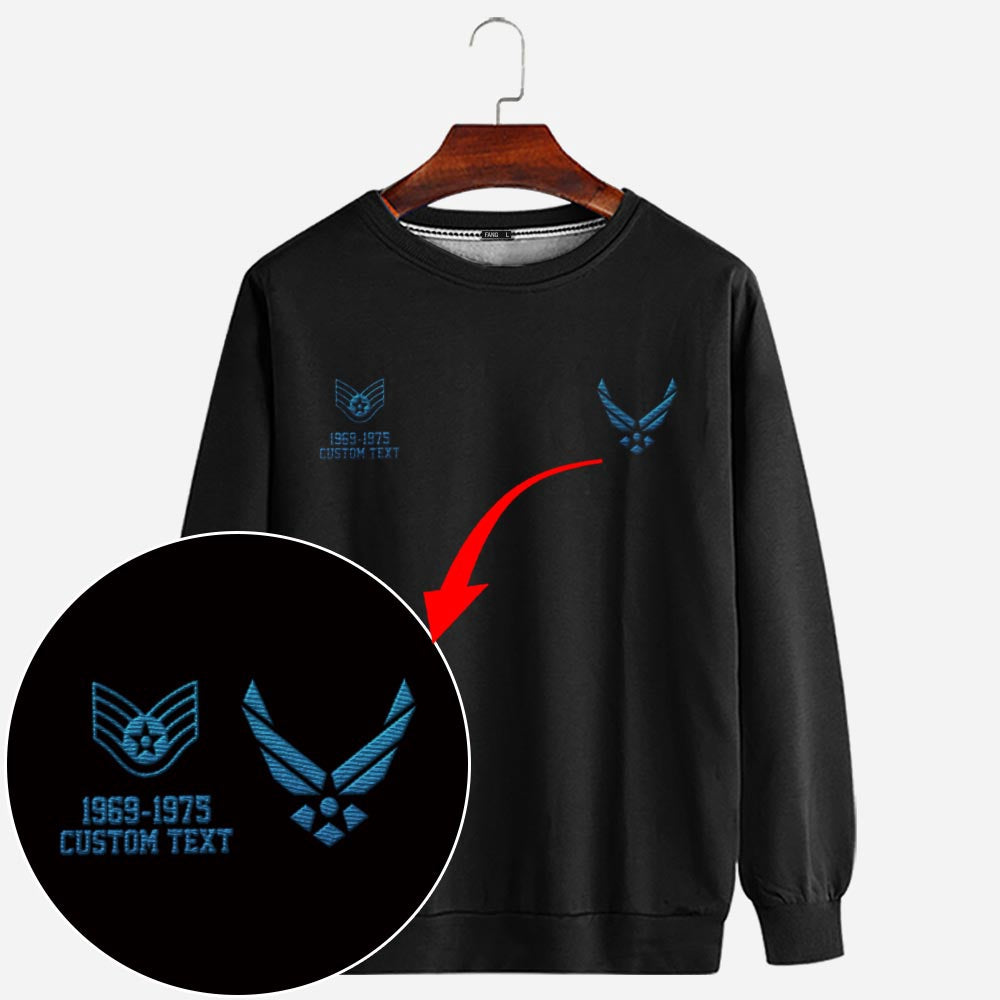 Embroidered Sweatshirt, Customized US Military Limited Edition 03 - Embroidered Sweatshirt, Gift For Dad