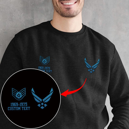 Embroidered Sweatshirt, Customized US Military Limited Edition 03 - Embroidered Sweatshirt, Gift For Dad