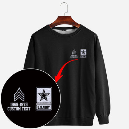 Embroidered Sweatshirt, Customized US Military Limited Edition Embroidered Sweatshirt, Gift For Dad