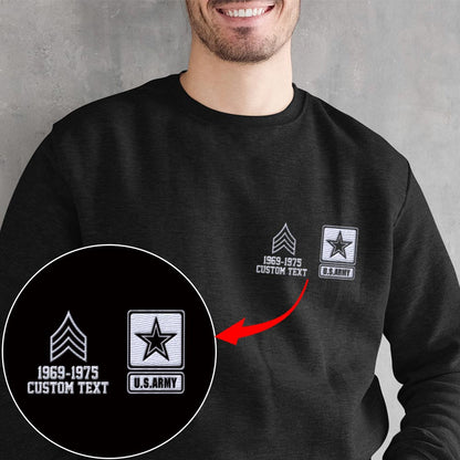 Embroidered Sweatshirt, Customized US Military Limited Edition Embroidered Sweatshirt, Gift For Dad