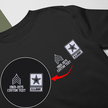 Embroidered Sweatshirt, Customized US Military Limited Edition Embroidered Sweatshirt, Gift For Dad