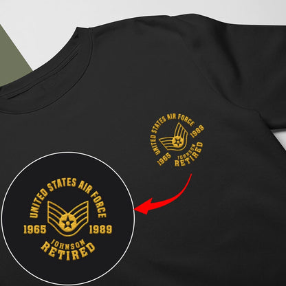 Embroidered Sweatshirt, Customized US Retired Limited Edition 01 Embroidered Sweatshirt, Gift For Dad