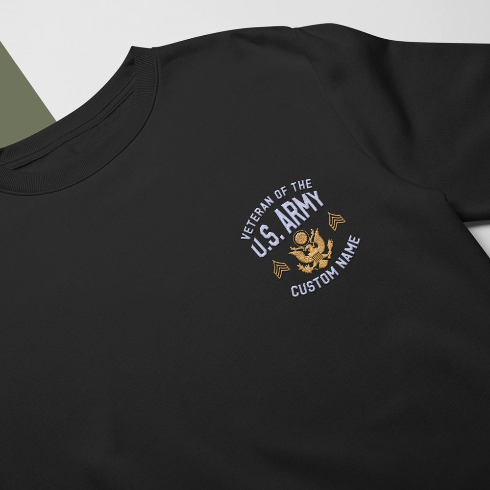 Embroidered Sweatshirt, Customized US Veteran 03 Embroidered Sweatshirt, Gift For Dad