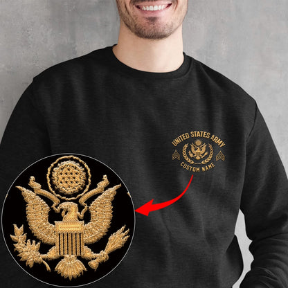 Embroidered Sweatshirt, Customized US Veteran 04 Embroidered Sweatshirt, Gift For Dad