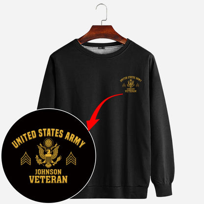 Embroidered Sweatshirt, Customized US Veteran Limited EditionEmbroidered Sweatshirt, Gift For Dad