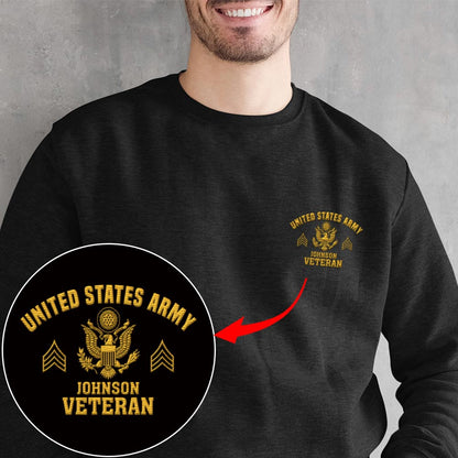 Embroidered Sweatshirt, Customized US Veteran Limited EditionEmbroidered Sweatshirt, Gift For Dad