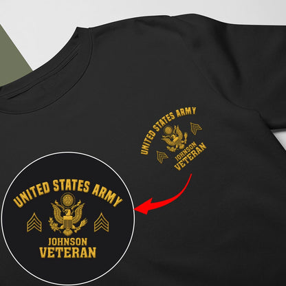 Embroidered Sweatshirt, Customized US Veteran Limited EditionEmbroidered Sweatshirt, Gift For Dad