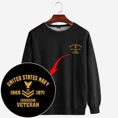 Embroidered Sweatshirt, Customized US Veteran Limited Edition 02 Embroidered Sweatshirt, Gift For Dad
