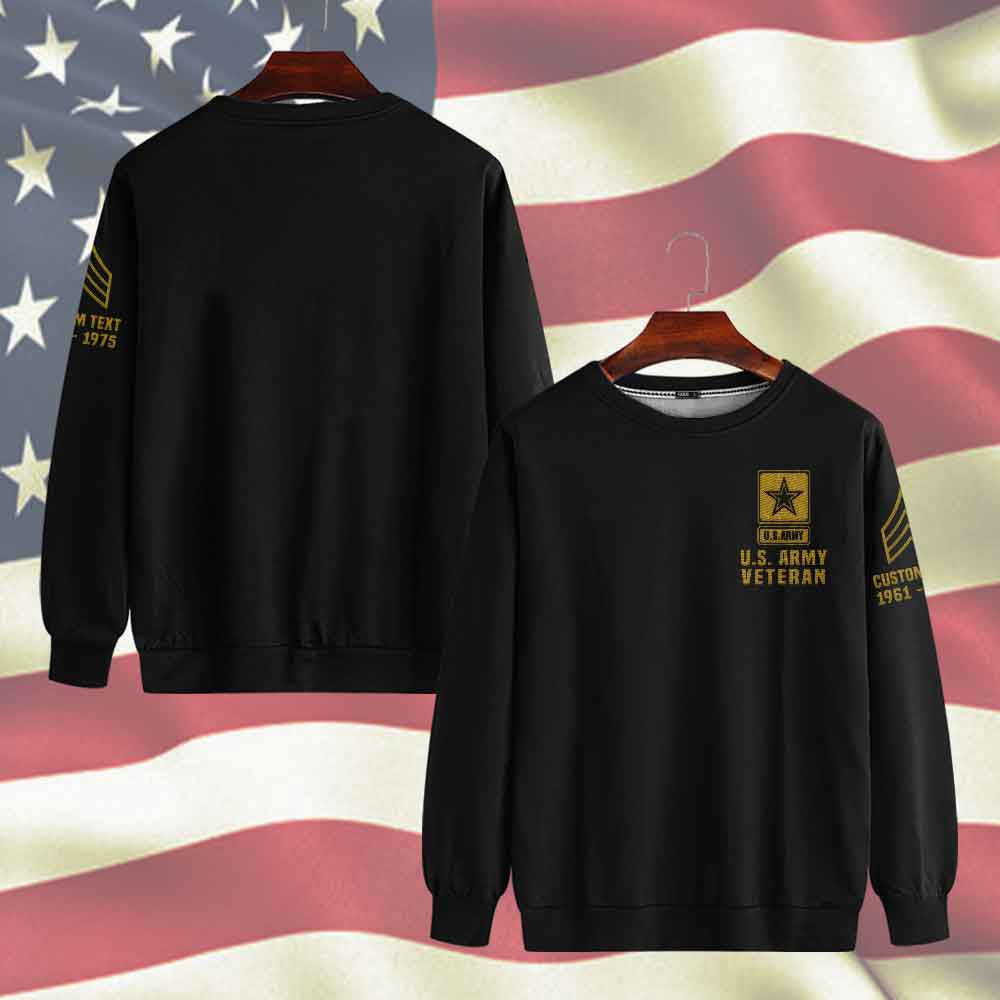 Embroidered Sweatshirt, Customized US Veterans 01 Embroidered Sweatshirt, Gift For Dad
