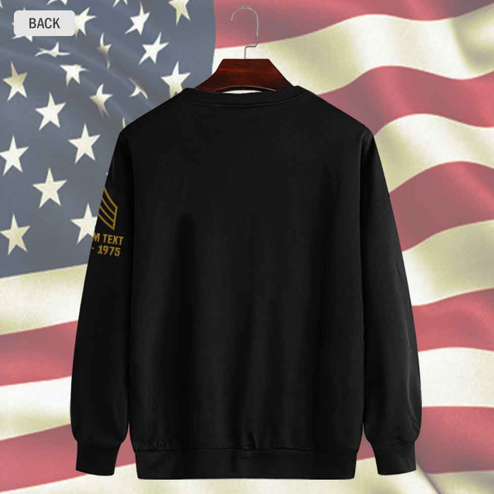 Embroidered Sweatshirt, Customized US Veterans 01 Embroidered Sweatshirt, Gift For Dad