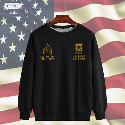 Embroidered Sweatshirt, Customized US Veterans Embroidered Sweatshirt, Gift For Dad