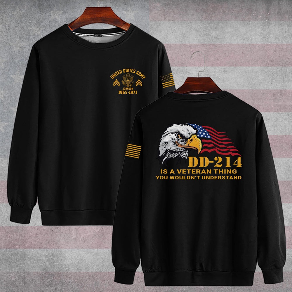 Embroidered Sweatshirt, DD-214 Is A Veteran Thing You Wouldn't Understand Embroidered Sweatshirt, Gift For Dad