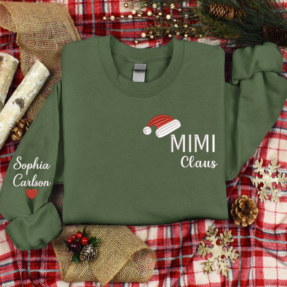 Embroidered Sweatshirt, Embroidered Christmas Family Sweatshirt, Embroidery Xmas Matching Sweater, Gife Grandma