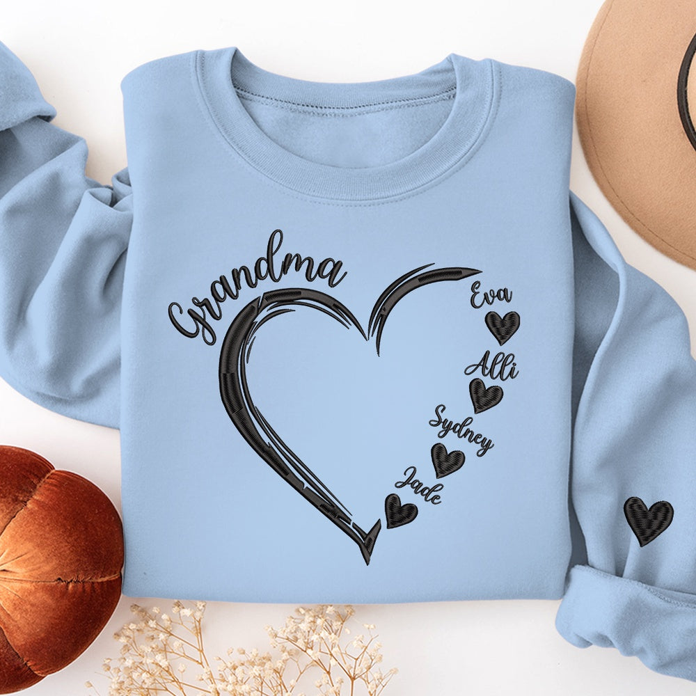 Embroidered Sweatshirt, Embroidered Custom Grandma, Gift For Grandma