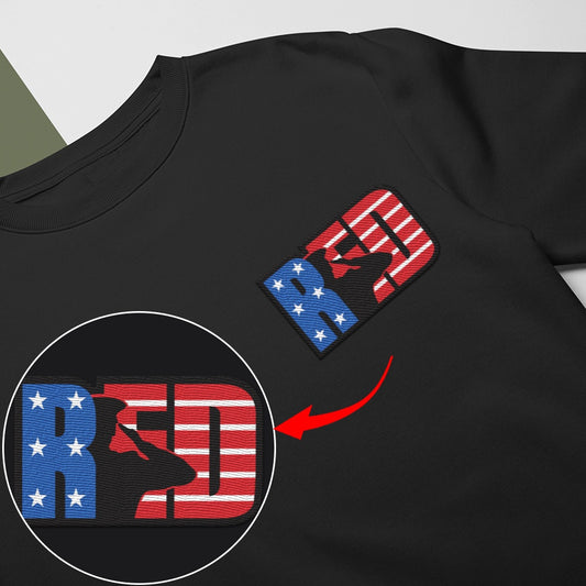 Embroidered Sweatshirt, RED Friday - Remember Everyone Deployed 1 Embroidered Sweatshirt, Gift For Dad