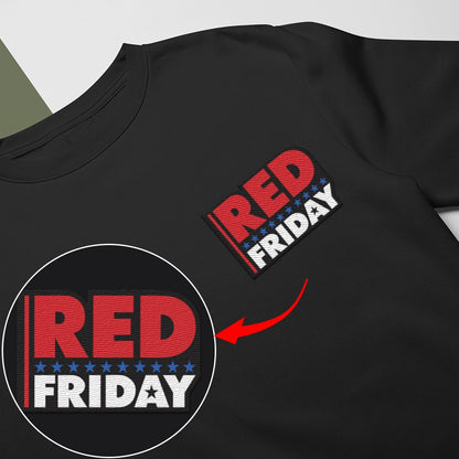 Embroidered Sweatshirt, RED Friday - Remember Everyone Deployed 2 Embroidered Sweatshirt, Gift For Dad