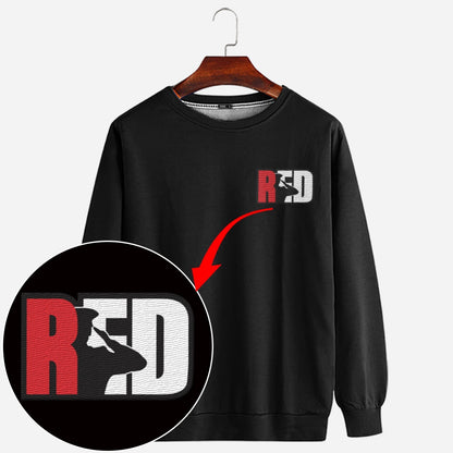 Embroidered Sweatshirt, RED Friday - Remember Everyone Deployed Embroidered Sweatshirt, Gift For Dad
