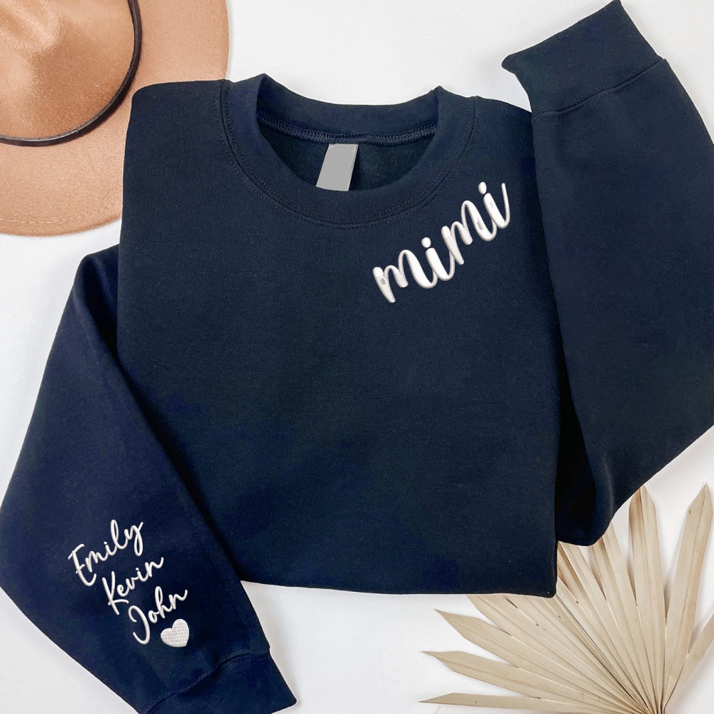 Embroidered Sweatshirt, Sweatshirt Embroidery For Gift Grandma, Mimi