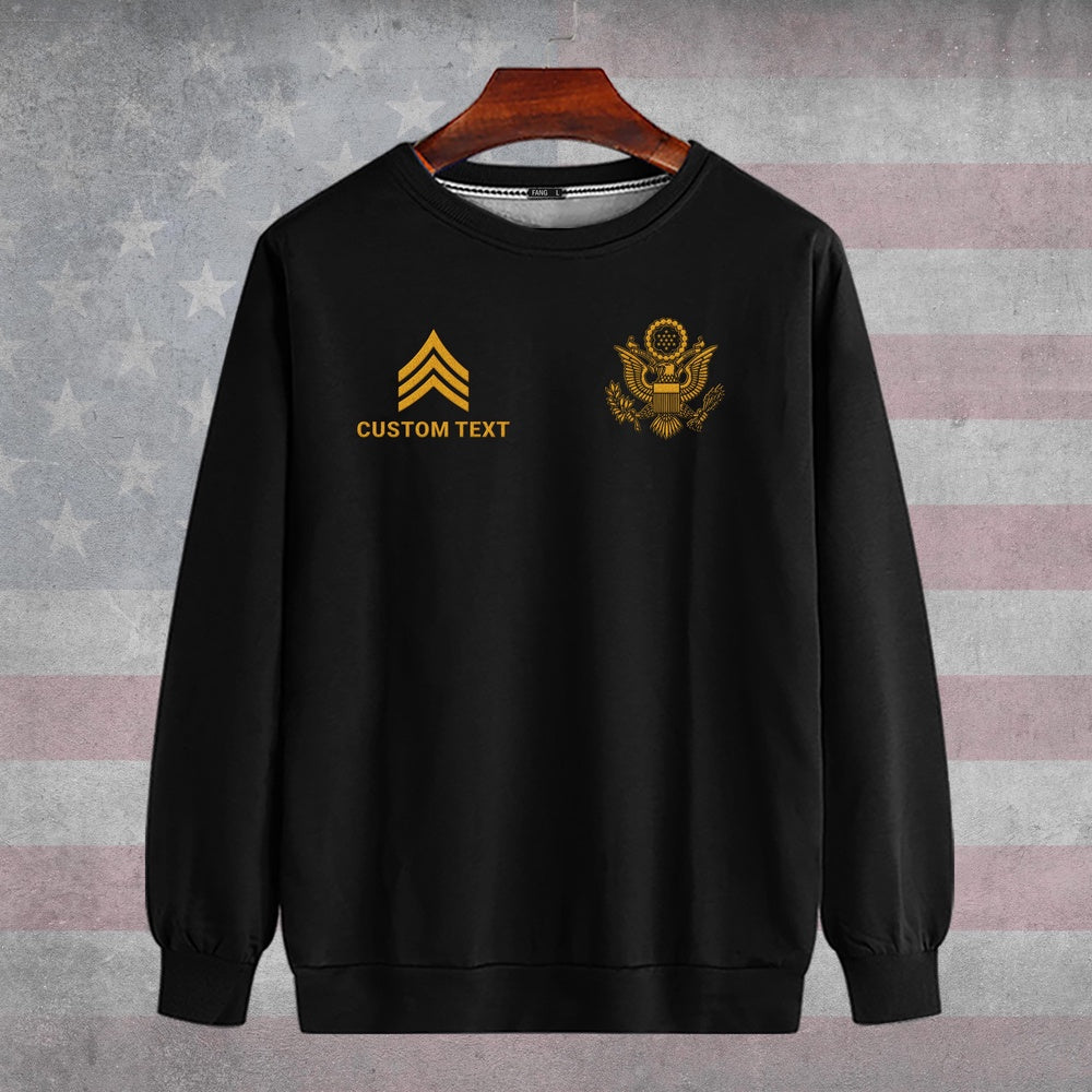 Embroidered Sweatshirt, United States Military Legacy Tribute Embroidered Sweatshirt, Gift For Dad