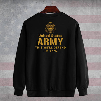 Embroidered Sweatshirt, United States Military Legacy Tribute Embroidered Sweatshirt, Gift For Dad
