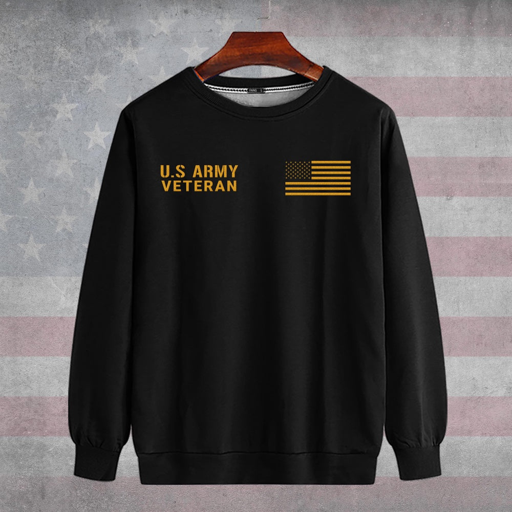 Embroidered Sweatshirt, United States Military Veteran Legacy Honor Embroidered Sweatshirt, Gift For Dad