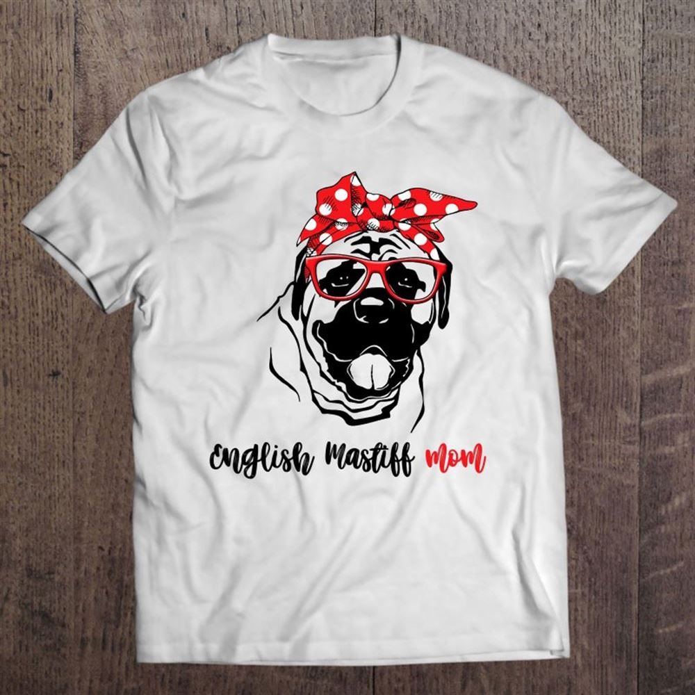 English Mastiff Mom Red Turban Pet Dog Lovers Mother's Day T Shirt, Mother's Day Shirt, Shirt For Mom, Mom Shirt