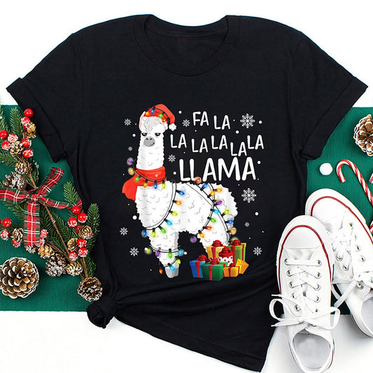Fa La La La La La La Llama T Shirt, Merry T Shirt, Unisex Christmas Shirts