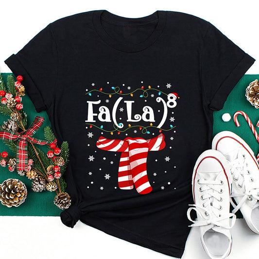 Falalala Christmas Scaff T Shirt, Merry T Shirt, Unisex Christmas Shirts