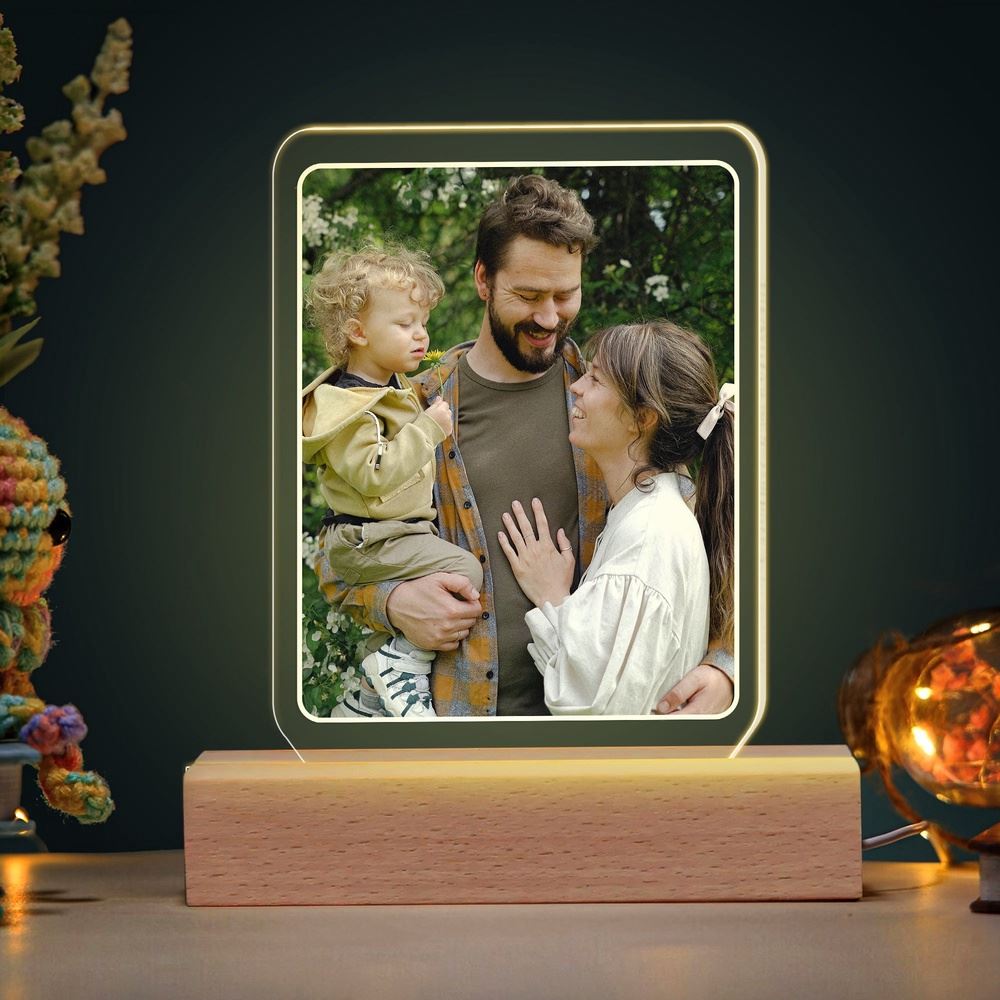 Family Gift, Personalized Led Light, Custom Image Family, Friends, Couple Led Light, Mother's Day Night Lights For Bedroom