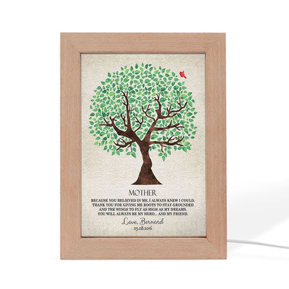 Family Panda Personalized Mother Frame Lamp, Mother's Day Night Light, Best Mom Ever, Gift For Mom