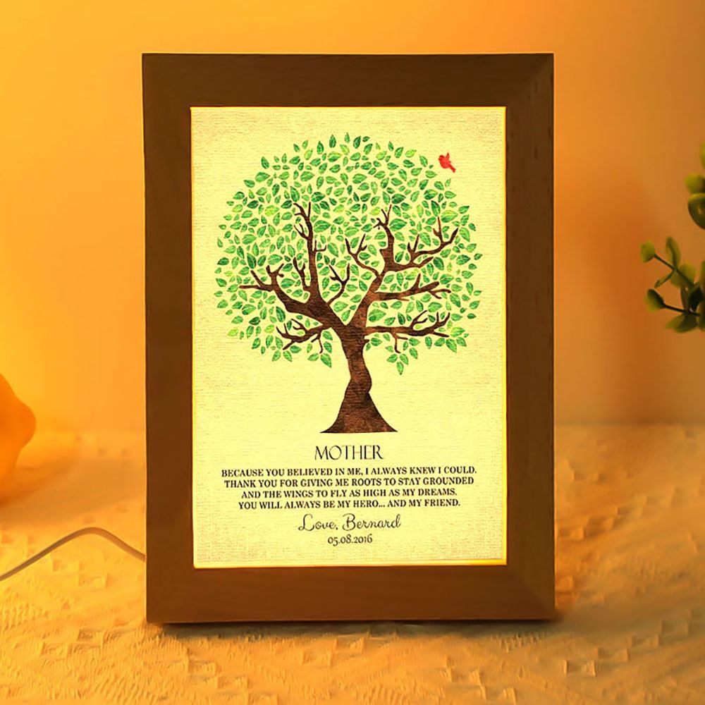 Family Panda Personalized Mother Frame Lamp, Mother's Day Night Light, Best Mom Ever, Gift For Mom