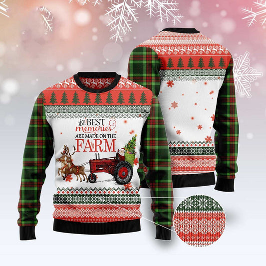 Farm Best Memories Ugly Christmas Sweater, Funny Xmas Sweater, Sweater Xmas